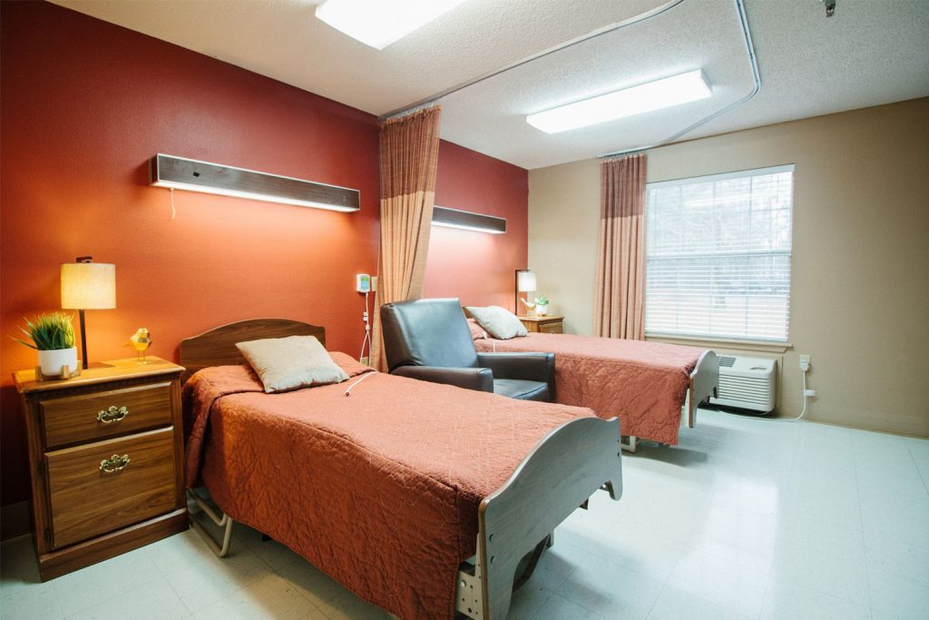 a room available for residents with short term care, respite care, a and memory care